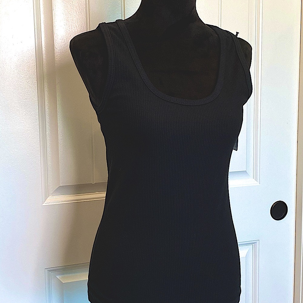 New!  Modern Fit Shapely Slim Ribbed Tank Top
